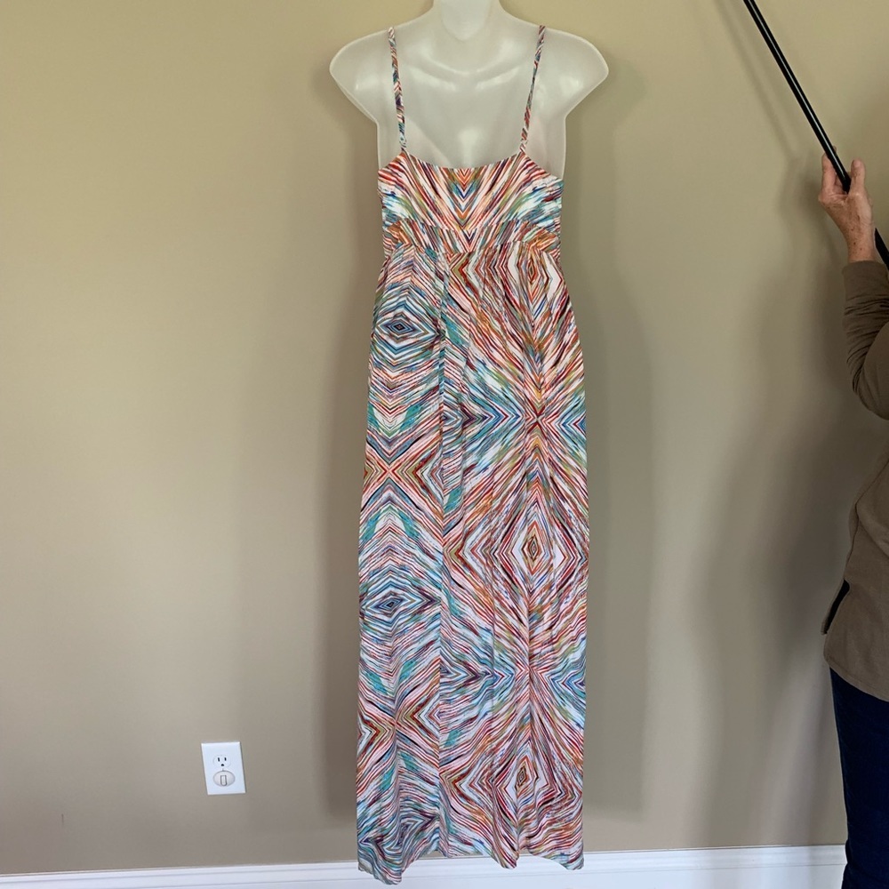 {Tulle} Maxi Geometric Multicolor Dress Size‎ Small - Picture 2 of 4